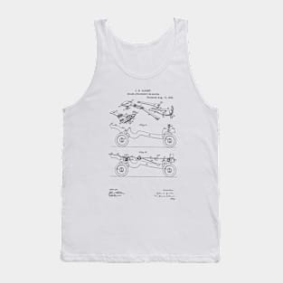 Roller Skater Vintage Patent Hand Drawing Tank Top